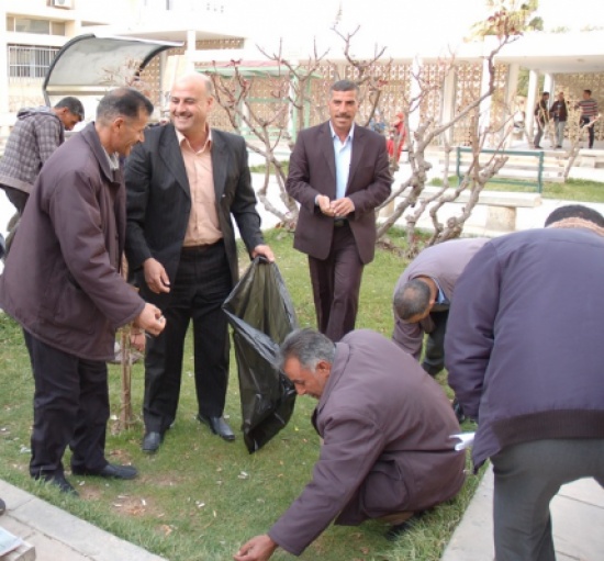 الأمن الجامعي في "الطفيلة التقنية" ينظم حملة نظافة ( صور )